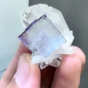 Natural Purple Transparent Cubic Fluorite and Quartz Coexist comes from Yaogangxian,Hunan 35*25*20MM - image 5