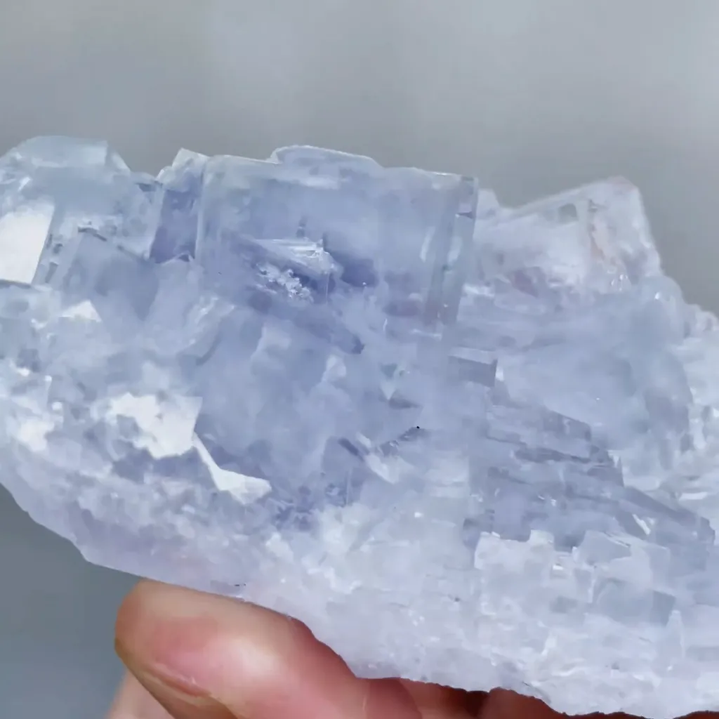 Natural Purple Transparent Cubic Fluorite comes from Xianghualing,Hunan 75*50*30MM - image 5