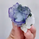 Natural Purple Transparent Cubic Fluorite & Quartz, Mineral Specimen:Yaogangxian,Hunan (35*55*35mm) - image 5