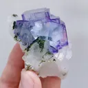 Natural Purple Transparent Cubic Fluorite & Quartz, Mineral Specimen:Yaogangxian,Hunan (35*55*35mm) - image 4