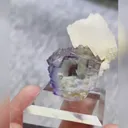 Natural Purple Transparent Fluorite and Calcite Symbiosis comes from Yaogangxian,Hunan 30*25*25MM - image 3