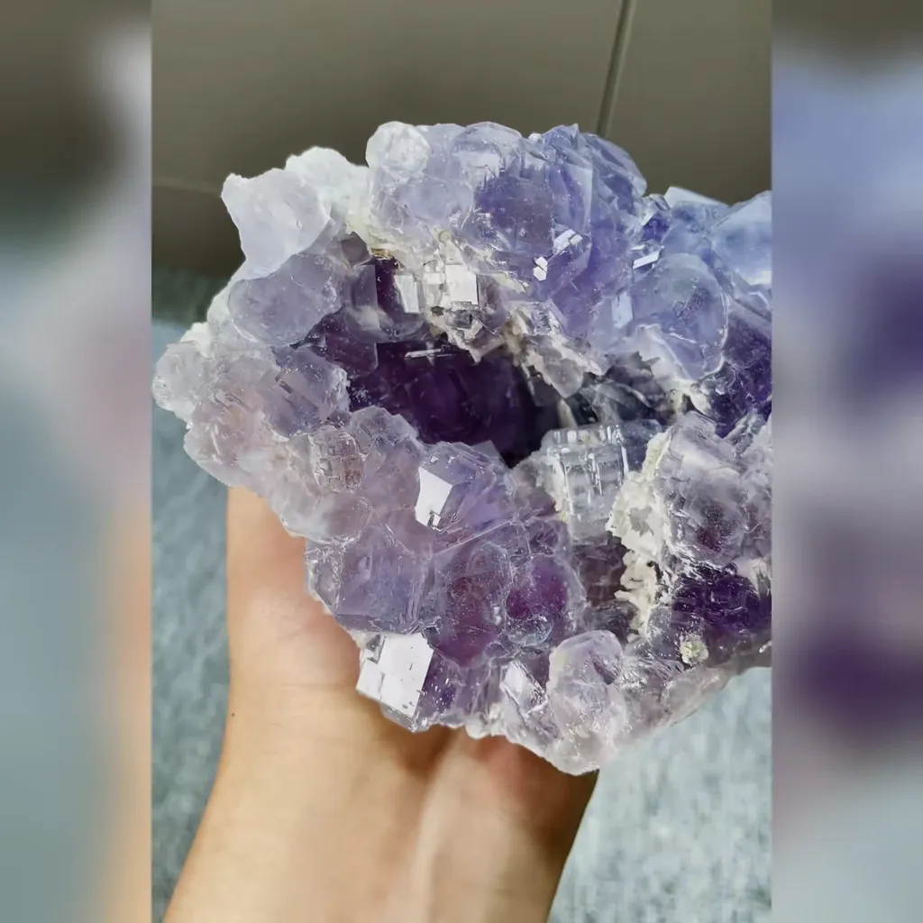 Natural Purple Transparent Fluorite comes from Fujian,China 130*110*75MM - image 2