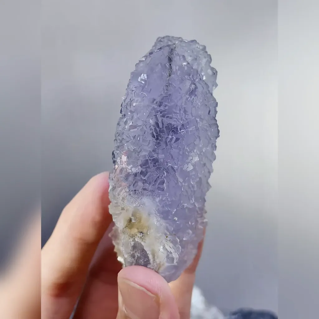 Natural Purple Transparent Fluorite comes from Xianghualing,Hunan 35*80*30MM - image 4