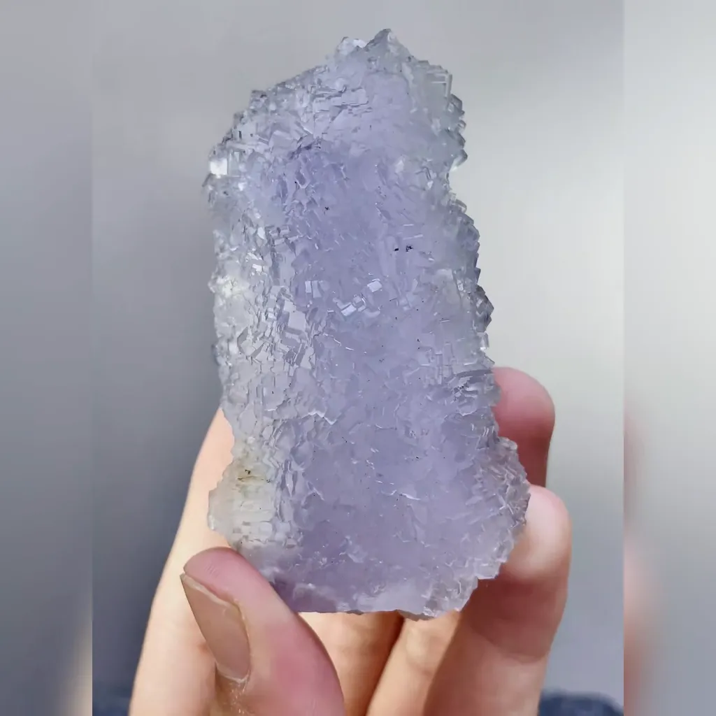 Natural Purple Transparent Fluorite comes from Xianghualing,Hunan 35*80*30MM - image 3
