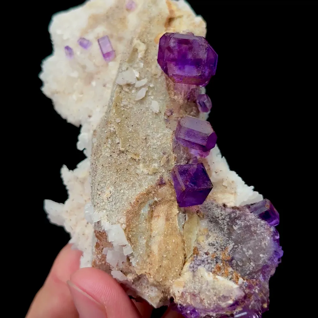 Natural Purple Transparent Fluorite Mineral Specimen,High Quality Specimen,NORTHWEST CHINA(100*60*30mm) image