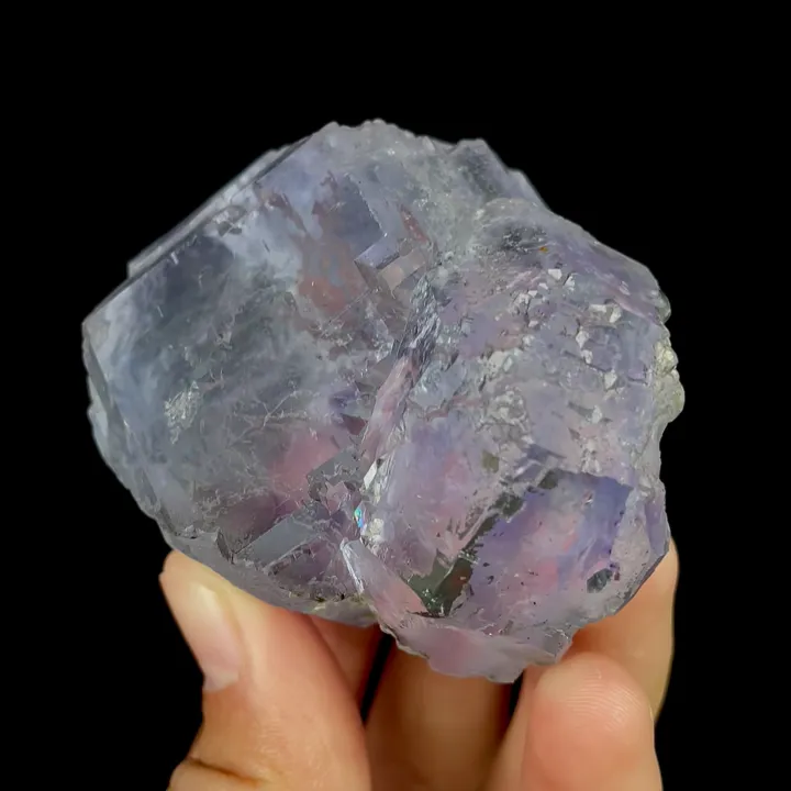 Natural Purple Transparent Fluorite, Mineral Specimen:Xianghualing,Hunan (70*50*50MM) image