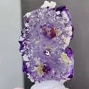 Natural Purple Transparent Phantom Fluorite and Quartz coexist comes from Yaogangxian,Hunan 25*35*20MM - image 5