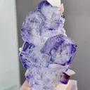 Natural Purple Transparent Phantom Fluorite and Quartz coexist comes from Yaogangxian,Hunan 40*55*22MM - image 4