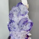 Natural Purple Transparent Phantom Fluorite and Quartz coexist comes from Yaogangxian,Hunan 40*55*22MM - image 1