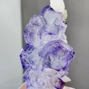 Natural Purple Transparent Phantom Fluorite and Quartz coexist comes from Yaogangxian,Hunan 40*55*22MM - image 2