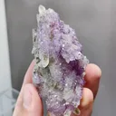 Natural Purple Window Fluorite and Quartz coexist comes from Yaogangxian,Hunan 40*30*80MM - image 5