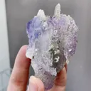 Natural Purple Window Fluorite and Quartz coexist comes from Yaogangxian,Hunan 40*30*80MM - image 6