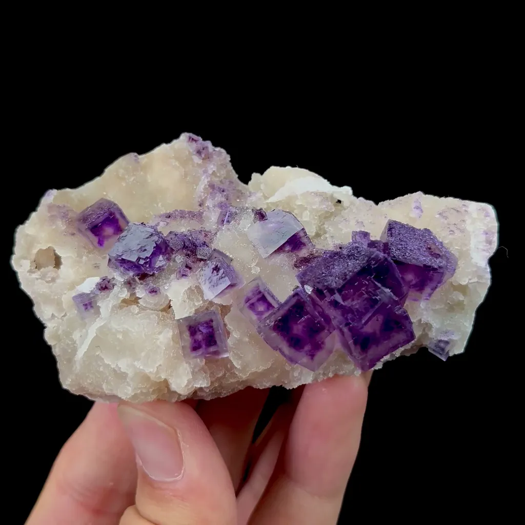 Natural Purple Window Fluorite Mineral Specimen,High Quality Specimen,HENAN,CHINA(87*51*26mm) image