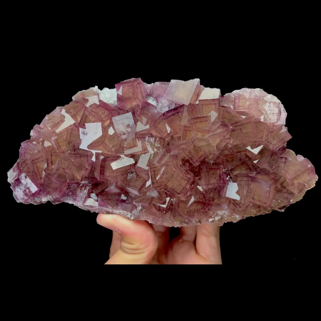 Natural Purple Window Fluorite Mineral Specimen,High Quality Specimen,YAO GANG XIAN,HUNAN,CHINA(180*87*52mm) image