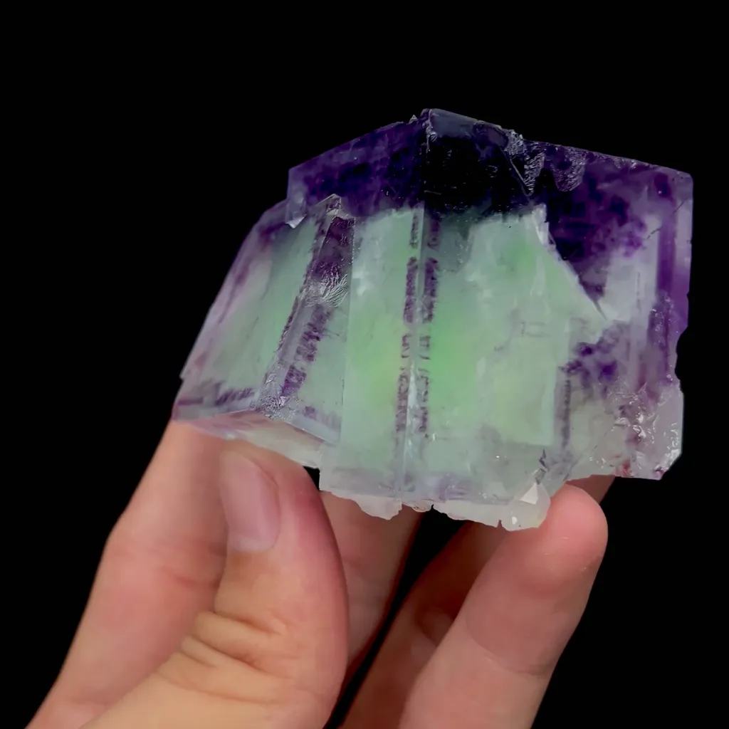 Natural Purple Window Fluorite Mineral Specimen,High Quality Specimen,ZHEJIANG,CHINA(58*47*55mm) - image 2