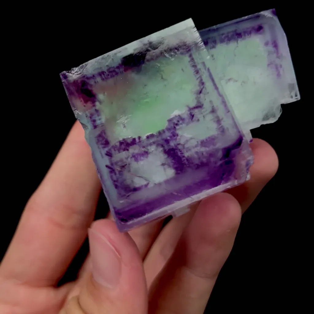 Natural Purple Window Fluorite Mineral Specimen,High Quality Specimen,ZHEJIANG,CHINA(58*47*55mm) - image 3