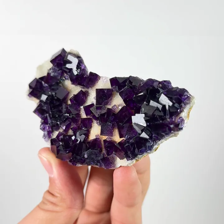Natural Purple Window Fluorite,Cube Mineral Specimen:ANHUI (105*20*50mm) - image 2