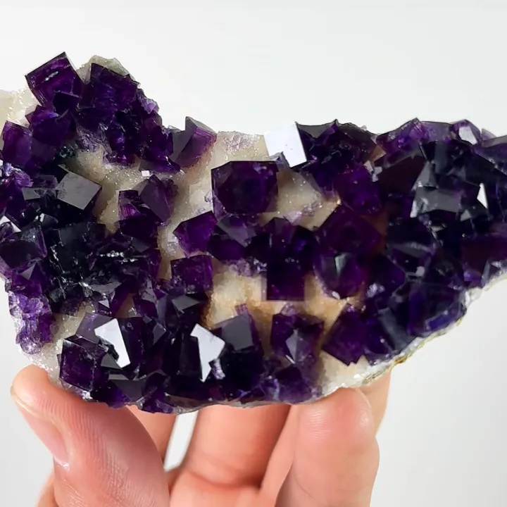 Natural Purple Window Fluorite,Cube Mineral Specimen:ANHUI (105*20*50mm) - image 3
