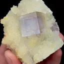 Natural Purple Window Fluorite,Cube Mineral Specimen:SICHUAN,China (60*35*55mm) - image 2