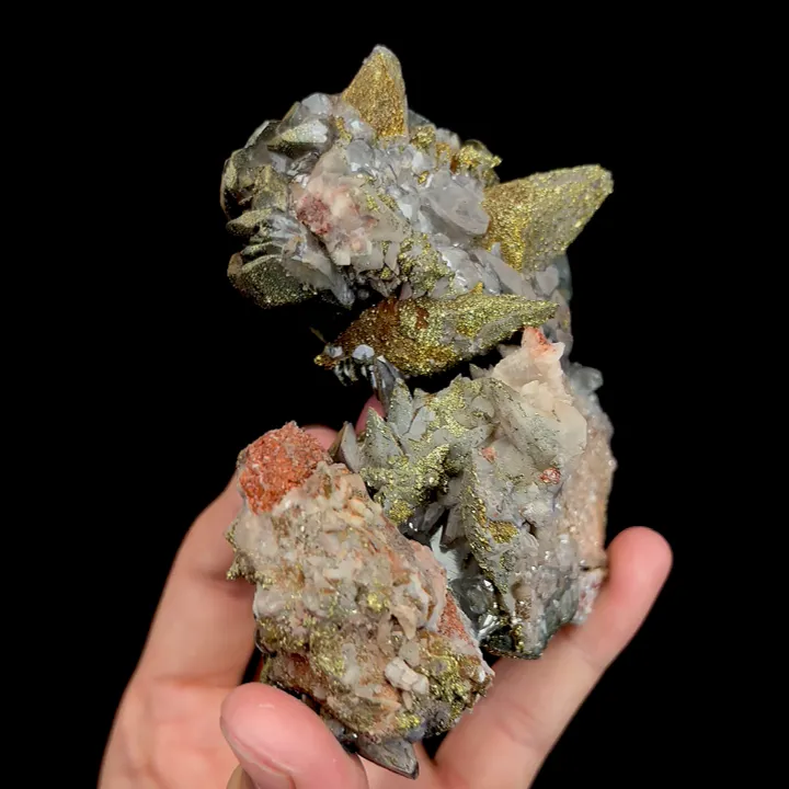 Natural Pyrite and Calcite Mineral Specimen,High Quality Specimen:ANHUI,CHINA(114*93*48mm) - image 2