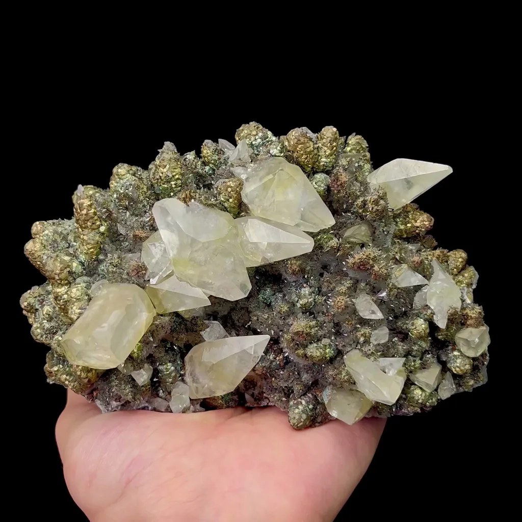 Natural Pyrite and Calcite Mineral Specimen,High Quality Specimen,DAYE,HUBEI,CHINA(160*92*100mm) image