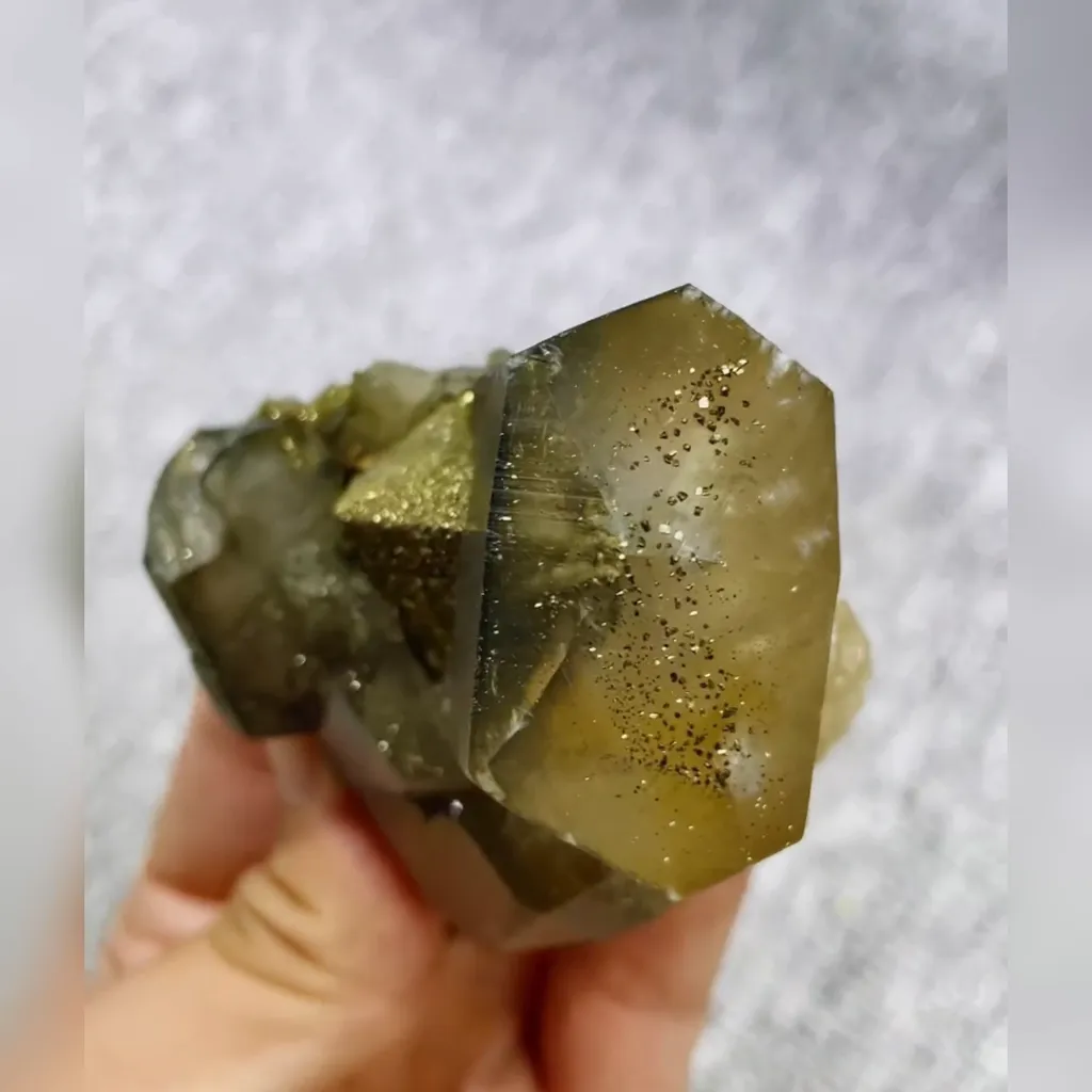 Natural Pyrite and Calcite Symbiosis comes from Fujian,China 60*75*35MM - image 4