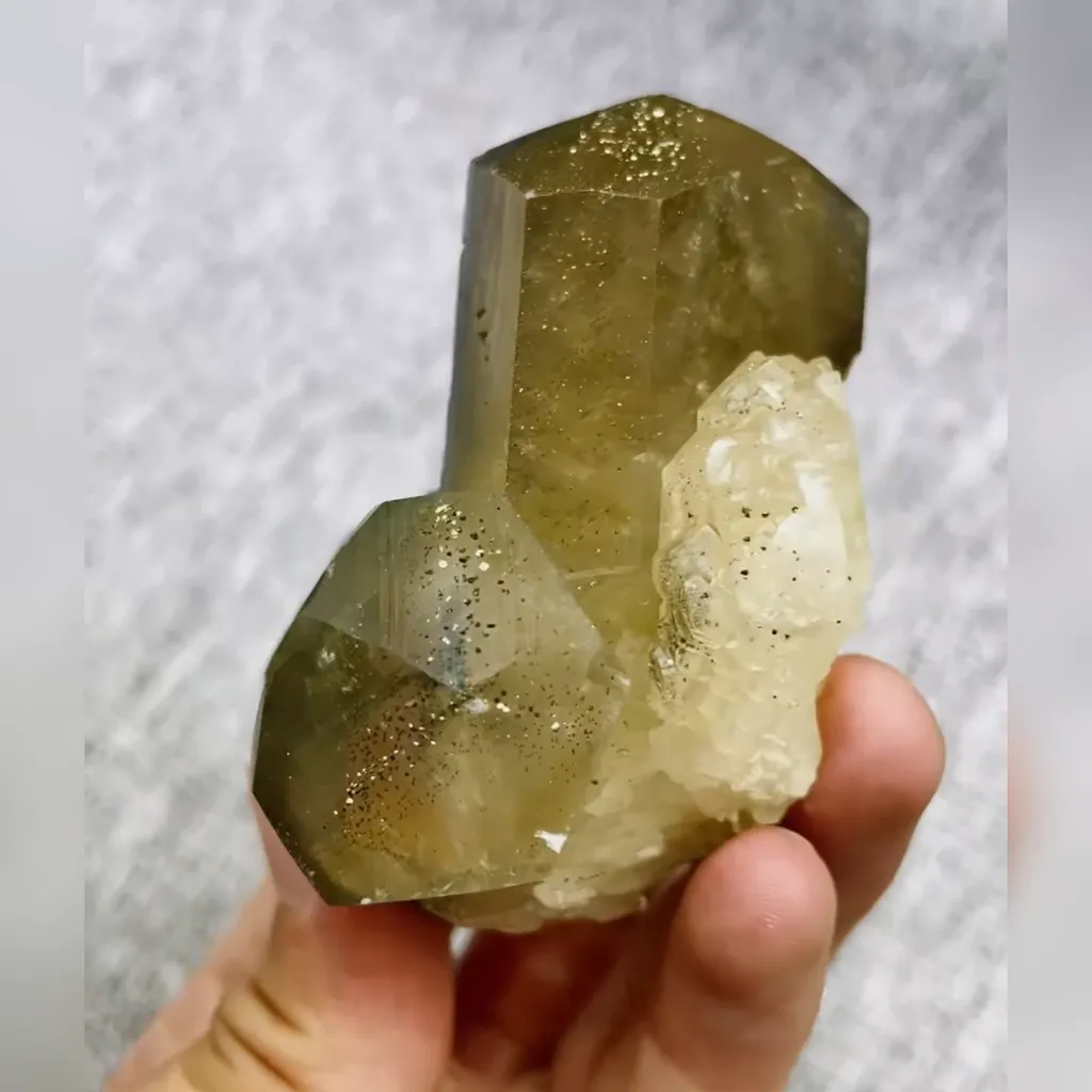 Natural Pyrite and Calcite Symbiosis comes from Fujian,China 60*75*35MM - image 3