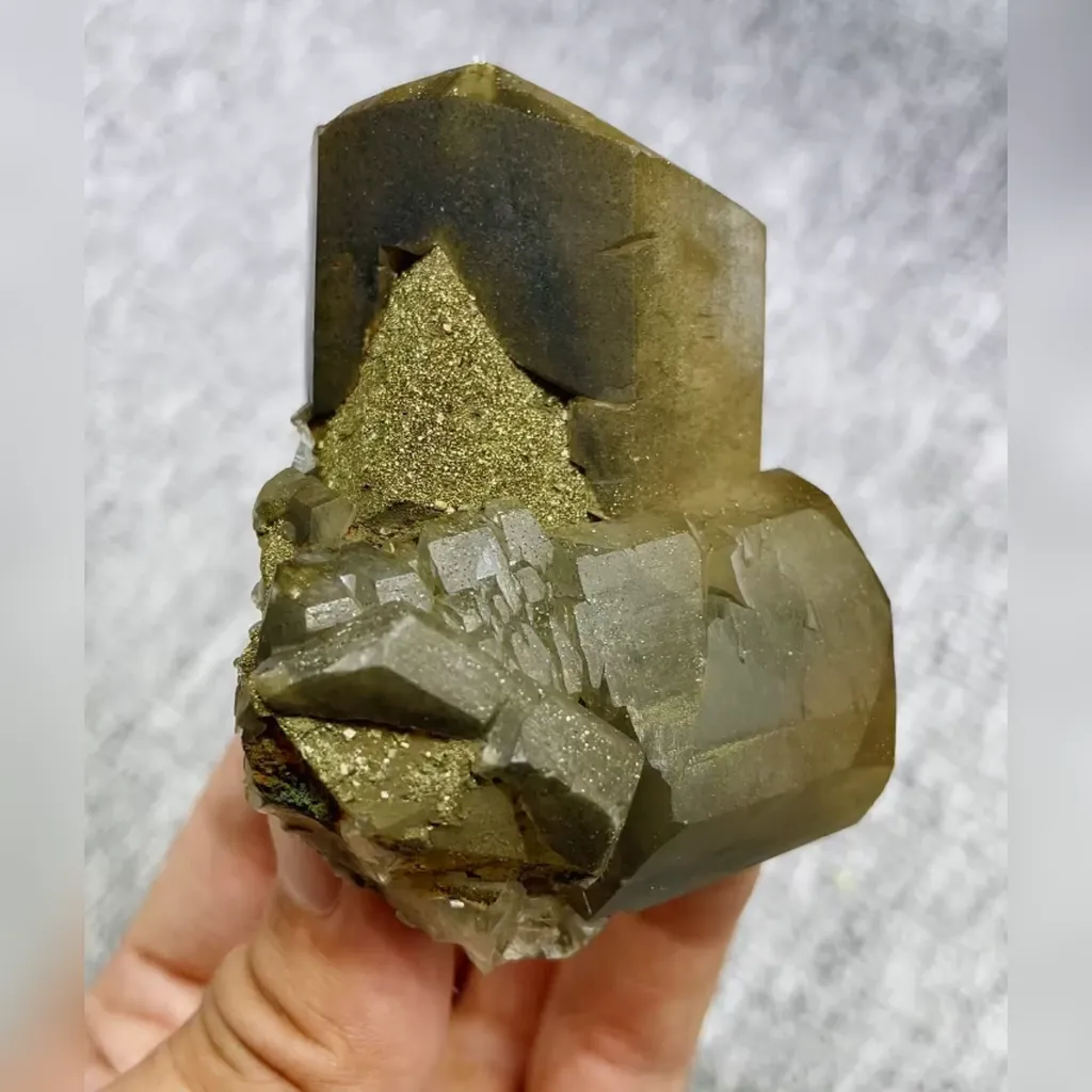 Natural Pyrite and Calcite Symbiosis comes from Fujian,China 60*75*35MM image