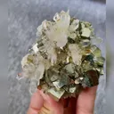 Natural Pyrite and Clear Quartz Cluster Symbiosis comes from Fujian,China 70*65*45MM - image 2