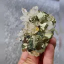 Natural Pyrite and Clear Quartz Cluster Symbiosis comes from Fujian,China 70*65*45MM - image 3