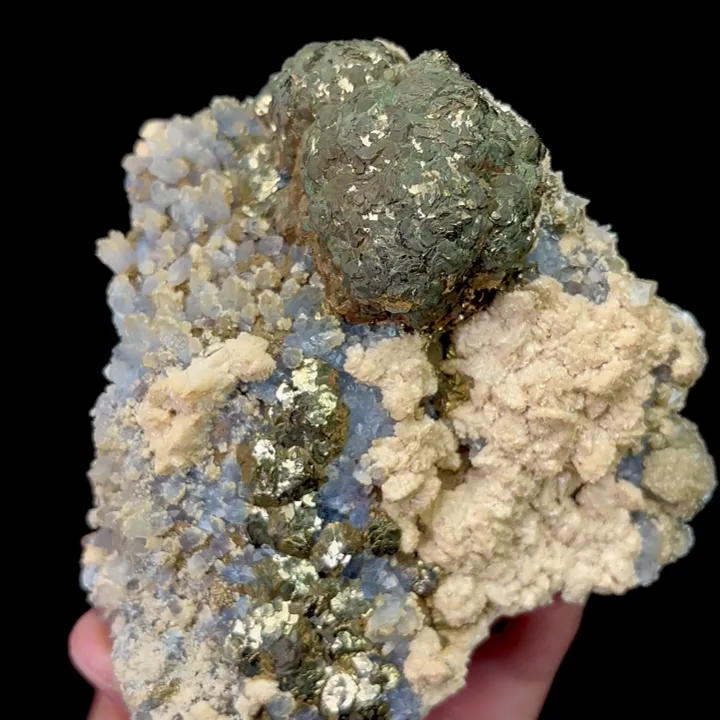 Natural Pyrite and Dolomite Quartz, Mineral Specimen:Daye,Hubei (90*50*80MM) - image 3