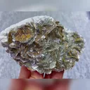 Natural Pyrite and Flaky Calcite Symbiosis comes from Fujian,China 115*75*35MM - image 2