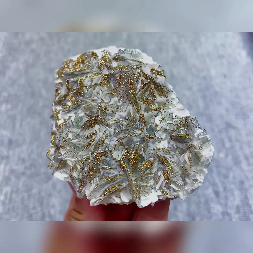 Natural Pyrite and Flaky Calcite Symbiosis comes from Fujian,China 115*75*35MM - image 4