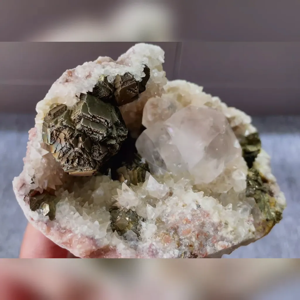 Natural Pyrite and Quartz and Calcite Symbiosis comes from Daye,Hubei 120*80*55MM - image 2