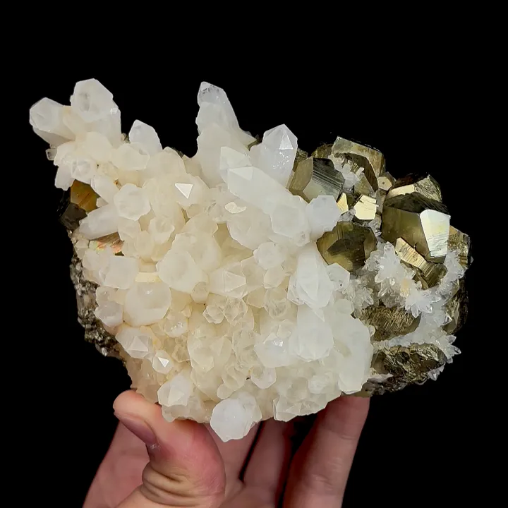 Natural Pyrite and Quartz Cluster, Mineral Specimen:XXXX (110*90*60MM) image