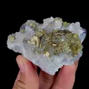 Natural Pyrite and Quartz, Mineral Specimen:Yaogangxian,Hunan (75*55*20MM) - image 2