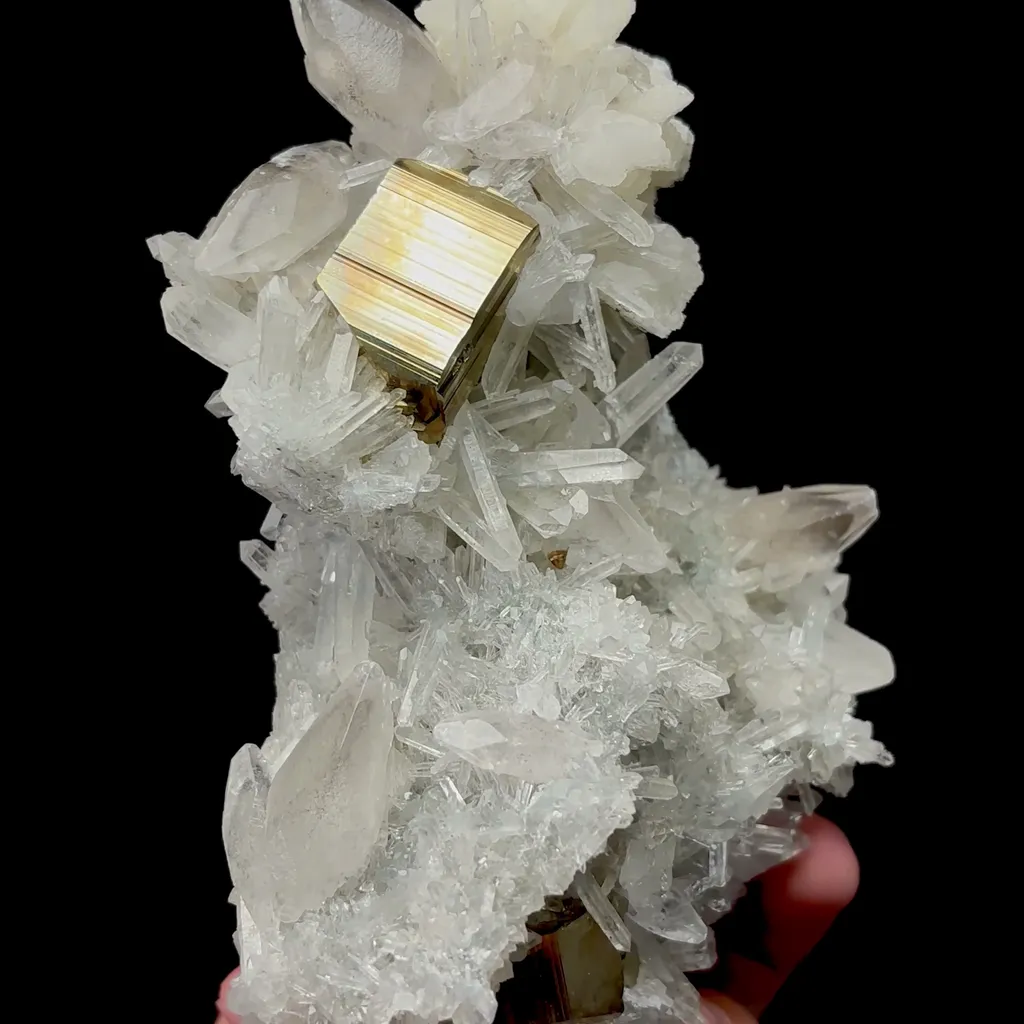 Natural Pyrite Crystal and Calcite Mineral Specimen,High Quality Specimen,DAYE,HUBEI,CHINA(146*85*60mm) - image 4
