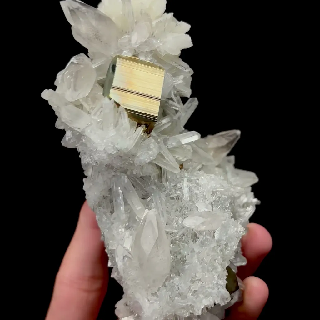 Natural Pyrite Crystal and Calcite Mineral Specimen,High Quality Specimen,DAYE,HUBEI,CHINA(146*85*60mm) - image 3