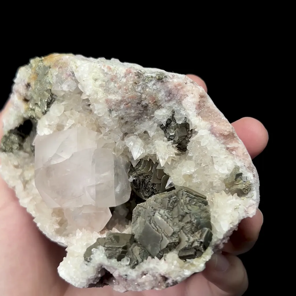 Natural Pyrite Quartz and Calcite Mineral Specimen,High Quality Specimen,DAYE,HUBEI,CHINA(120*80*55mm) - image 3