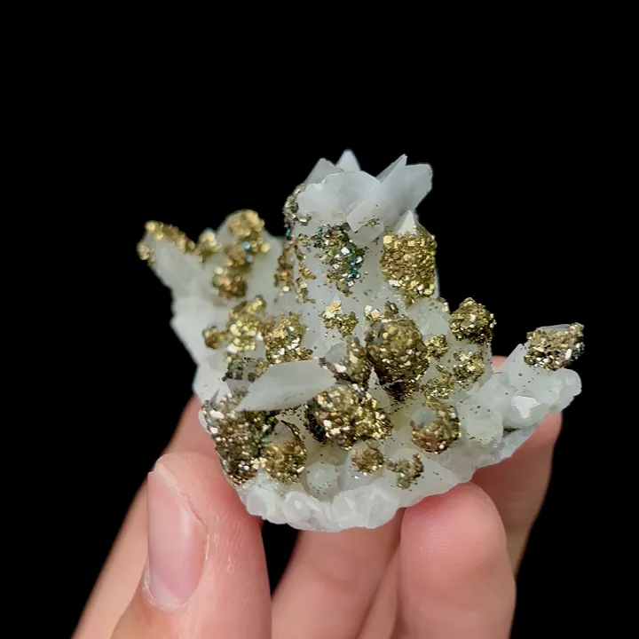Natural Pyrite with Quartz and Calcite, Mineral Specimen:Fujian,China (55*40*35MM) - image 2