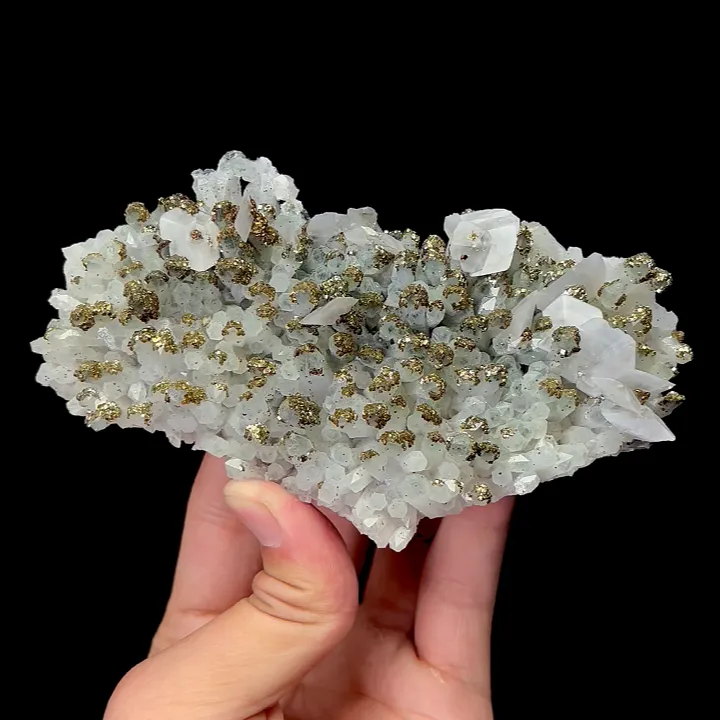 Natural Pyrite,Calcite and Crystal,Cluster Mineral Specimen:FUJIAN (135*45*25mm) image