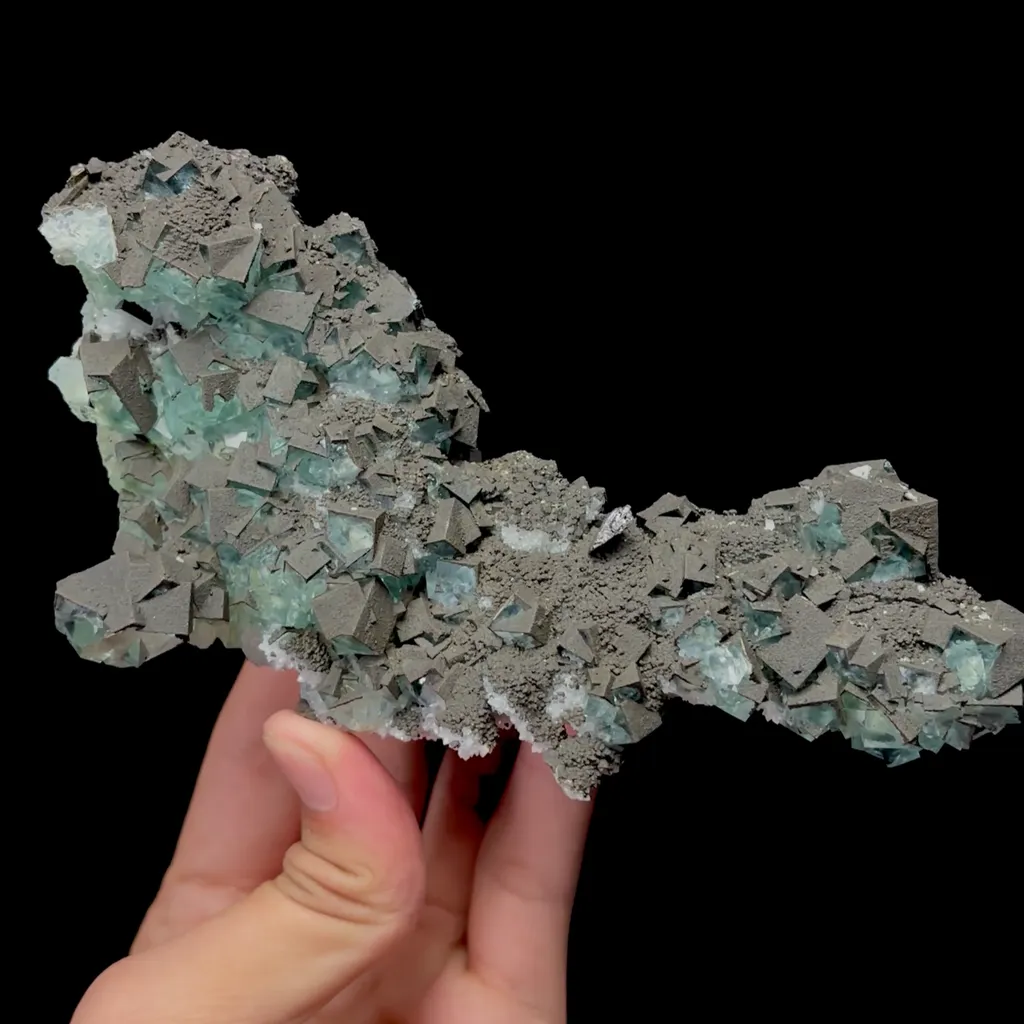 Natural Pyrolusite and Green Fluorite Mineral Specimen,High Quality Specimen,YAO GANG XIAN,HUNAN,CHINA(145*95*60mm) - image 7