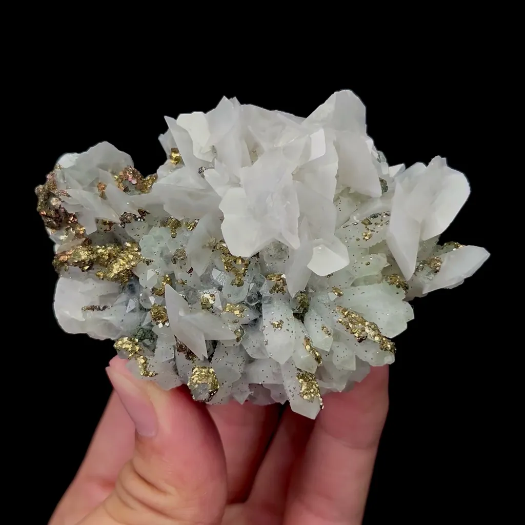 Natural Quartz and Calcite and Pyrite Symbiosis comes from Fujian,China 80*55*40MM image