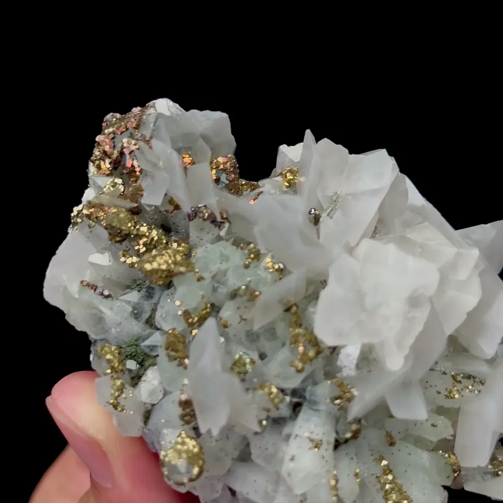 Natural Quartz and Calcite and Pyrite Symbiosis comes from Fujian,China 80*55*40MM - image 3
