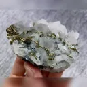 Natural Quartz and Calcite and Pyrite Symbiosis comes from Fujian,China 80*55*40MM - image 3