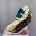 Natural Quartz and Fluorite and Grey Bismuth Symbiosis comes from Yindu,Inner Mongolia 50*20*40MM - image 2