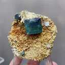 Natural Quartz and Fluorite and Grey Bismuth Symbiosis comes from Yindu,Inner Mongolia 50*20*40MM - image 1