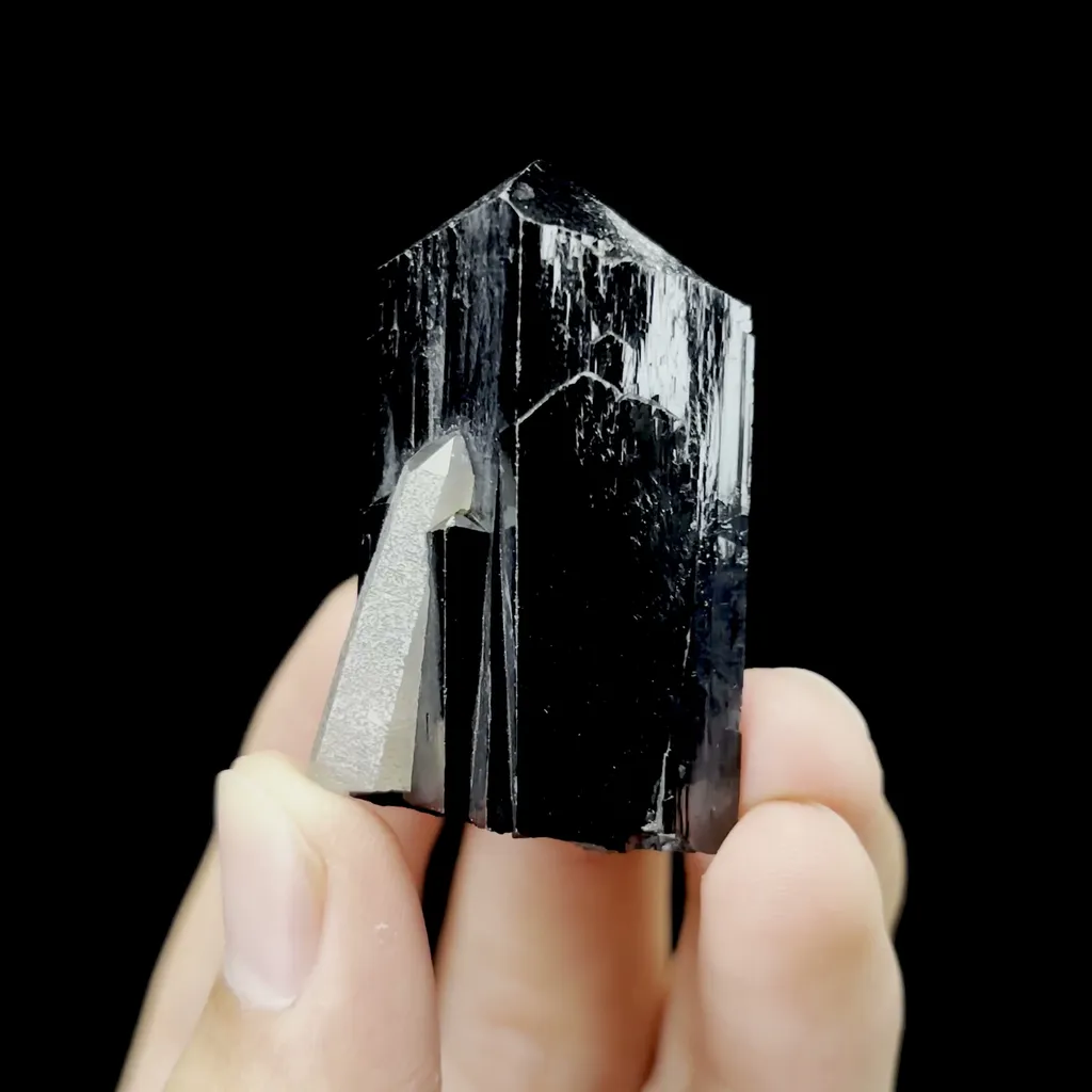 Natural Quartz and Tourmaline Mineral Specimen,High Quality Specimen,NAMIBIA(25*45*15mm) image