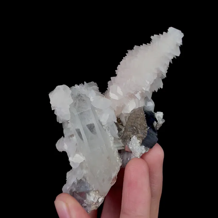 Natural Quartz, Calcite and Arsenopyrite, Mineral Specimen:Yaogangxian,Hunan (90*55*35MM) - image 6