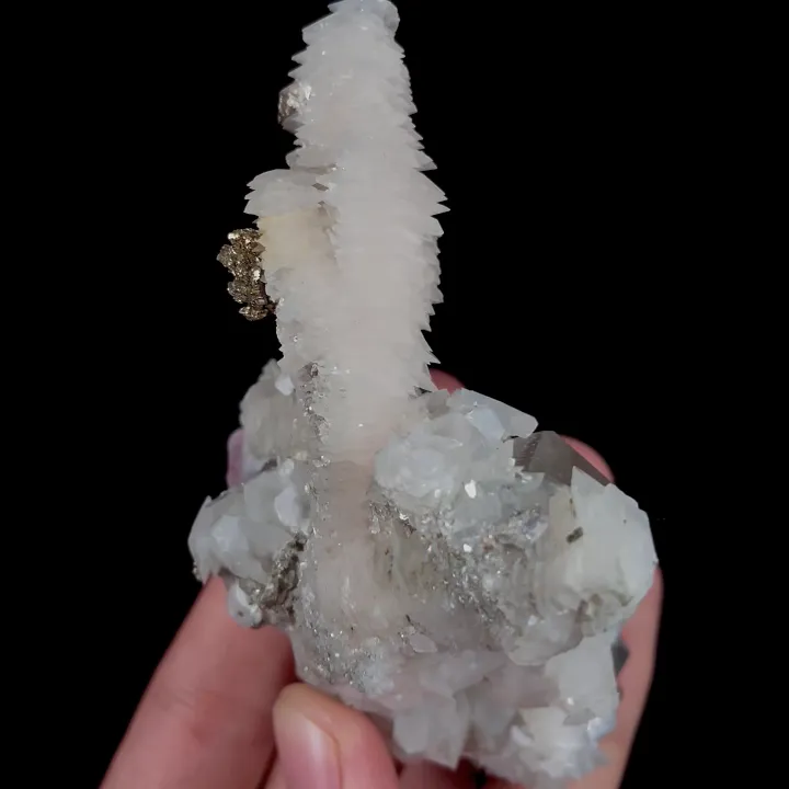 Natural Quartz, Calcite and Arsenopyrite, Mineral Specimen:Yaogangxian,Hunan (90*55*35MM) - image 5